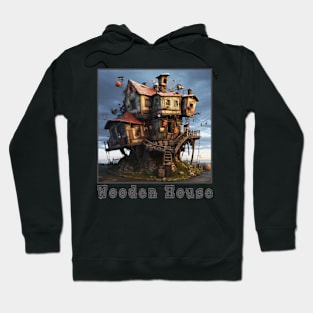 Wooden House in the trees Hoodie